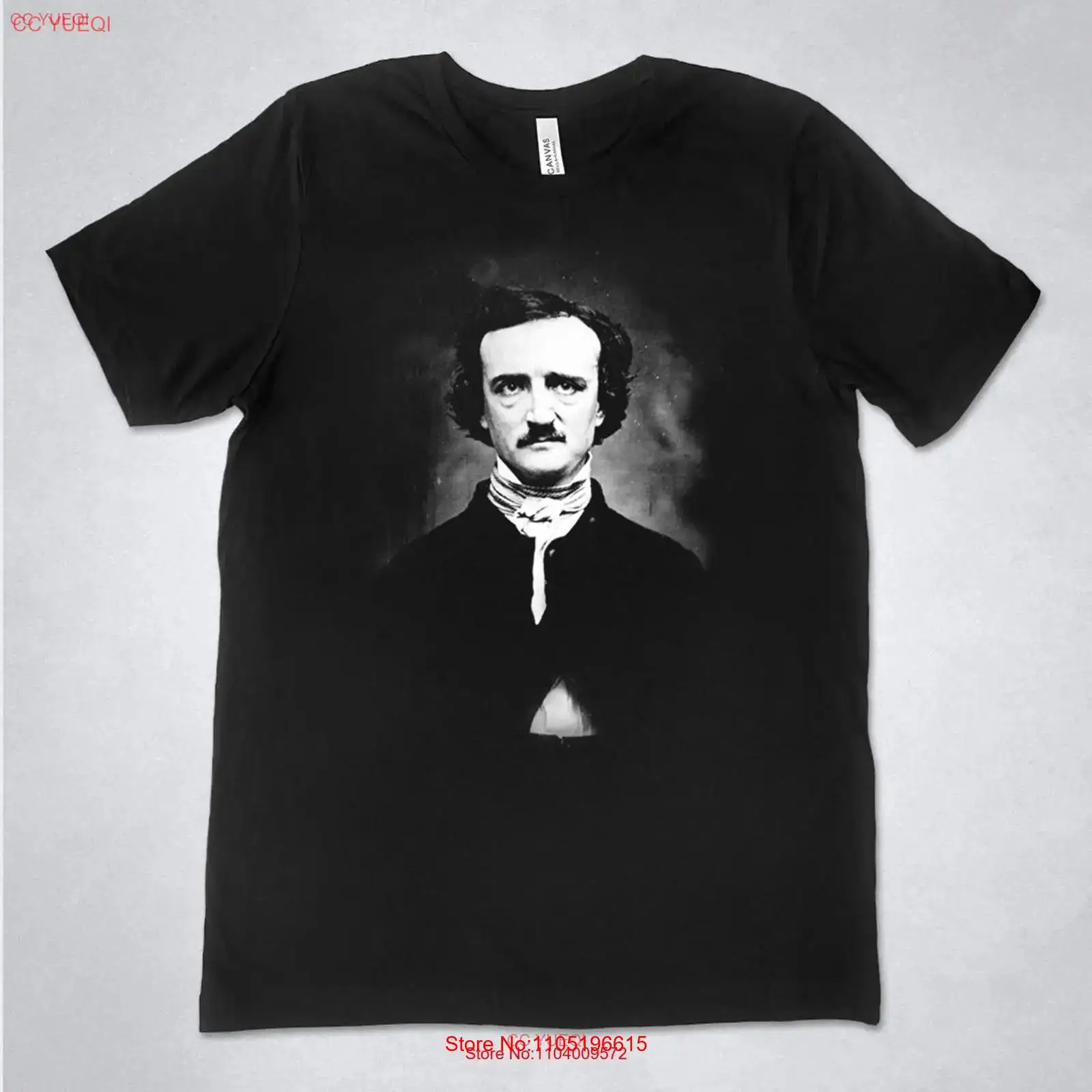 Vintage Flannel Shirt - Edgar Allan Poe kemeja foto potret