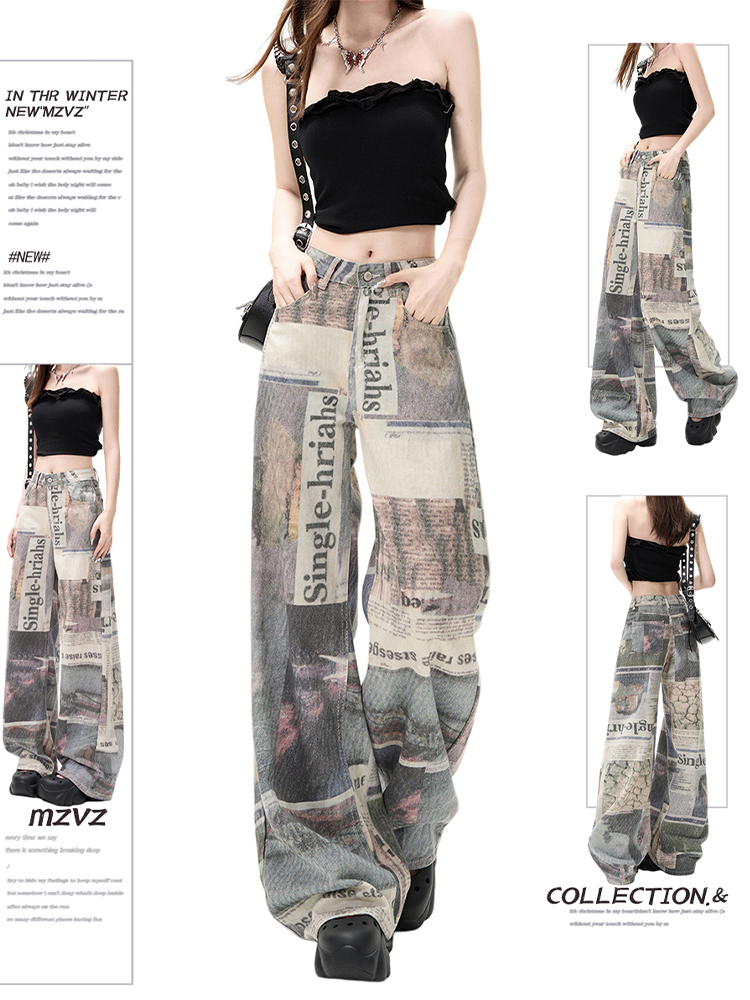 Mom Jean High Rise - Celana Denim Wanita Musim Dingin Jeans
