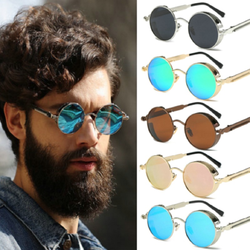 Vintage Fashion Glasses - Kacamata Steampunk Logam Pria Wanita Fashion