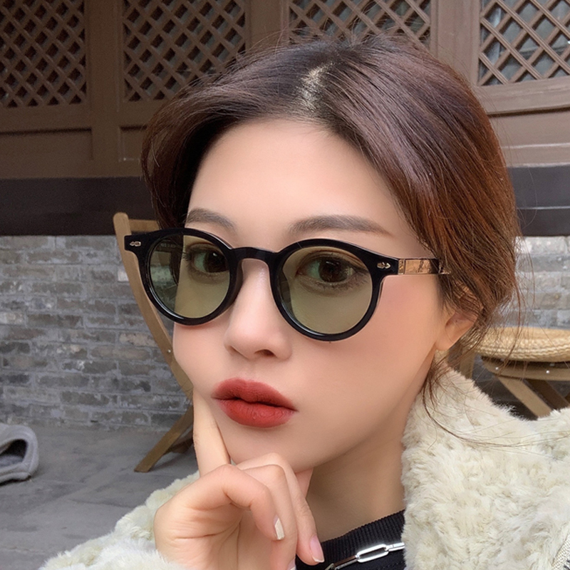 Vintage Fashion Glasses - Kacamata Hitam Bulat Kecil Baru untuk