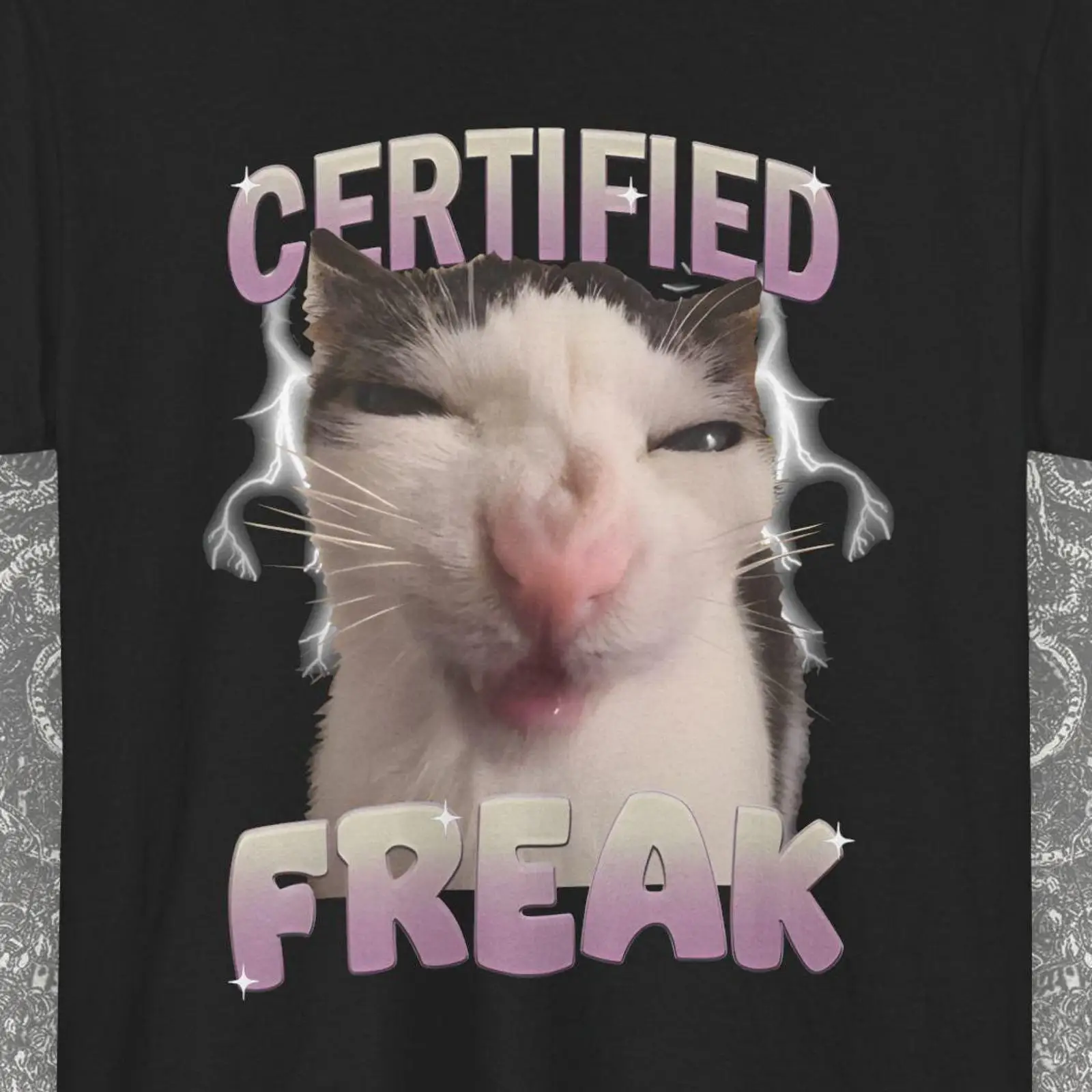 Vintage Fashion Gen Z - Kaos Bootleg Meme Kucing Lucu Bersertifikat,
