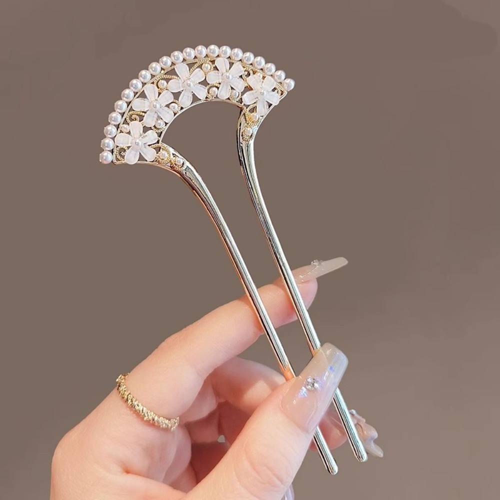 Vintage Fashion Accessories - 1 Buah Aksesori Rambut U-Pin Mutiara
