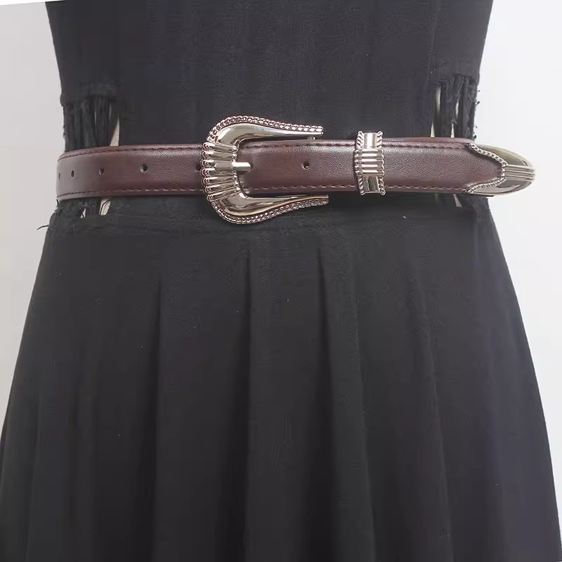 Vintage Fashion Runway - Fashion Runway wanita sabuk pinggang gaun