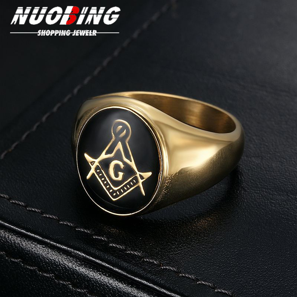 Cincin Freemason Bulat Pria Vi - Vintage Fashion Rings ulasan dan harga