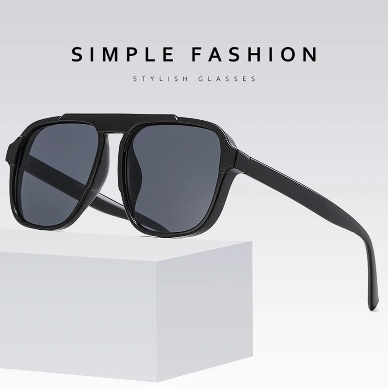 Kacamata Hitam Bingkai Besar B - Vintage Fashion Glasses ulasan dan harga
