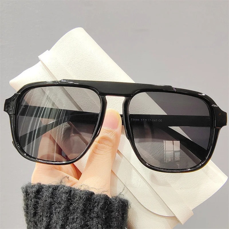 Kacamata Hitam Bingkai Besar B - Vintage Fashion Glasses ulasan dan harga