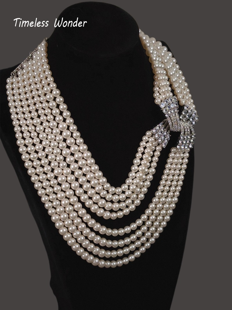 Kalung Pernyataan Geometris Kr - Vintage Fashion Runway ulasan dan harga