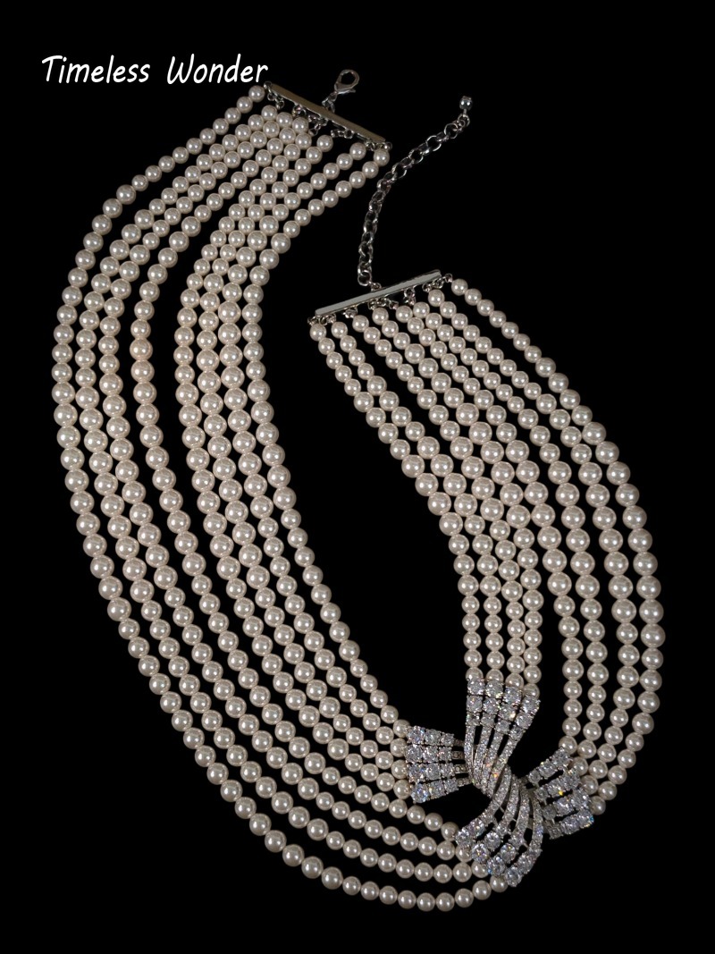 Kalung Pernyataan Geometris Kr - Vintage Fashion Runway ulasan dan harga