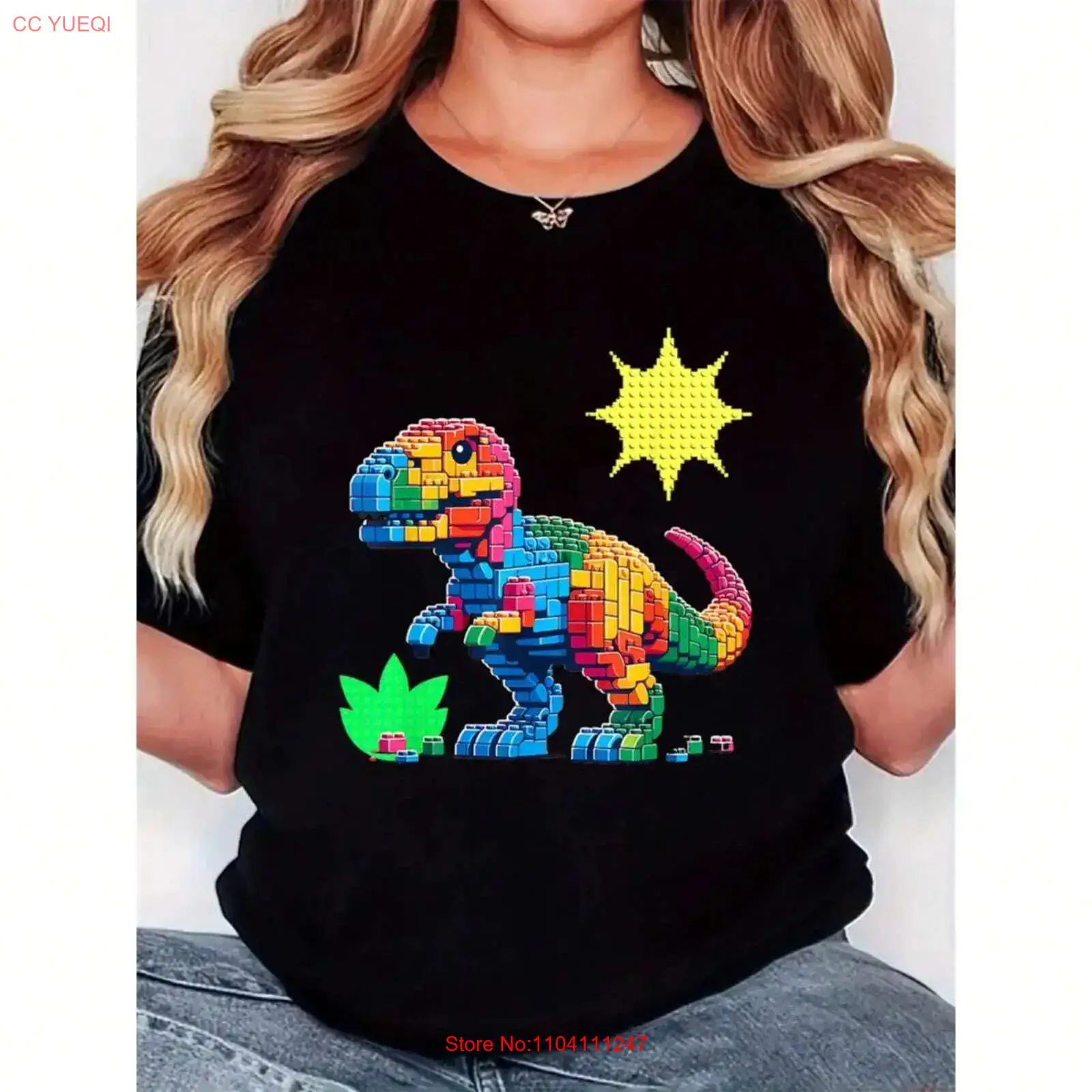 Kaos Wanita Motif Dinosaurus B - Vintage Fashion Build ulasan dan harga