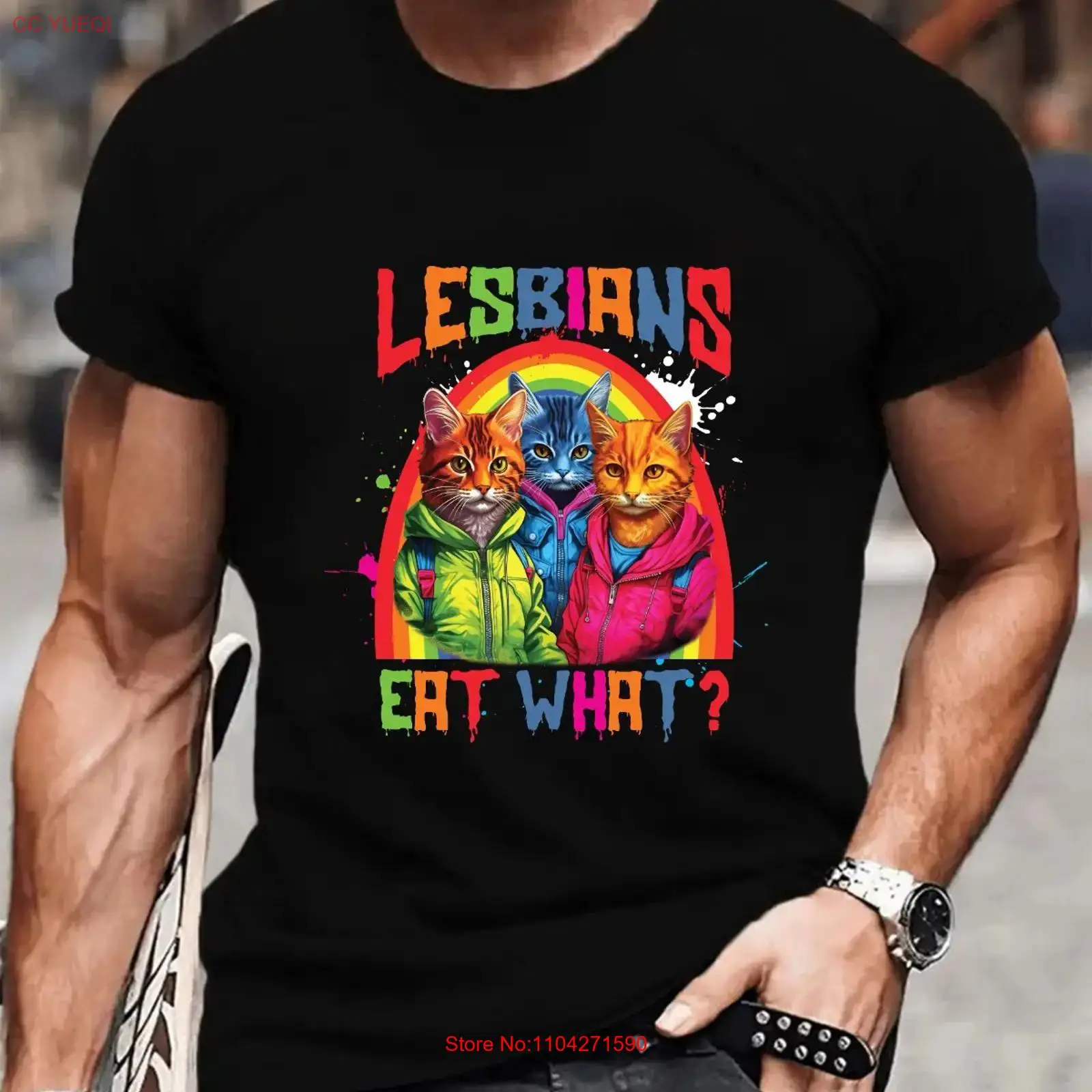 Kaos Lesbian Pelangi Motif Kuc - Vintage Queer Fashion ulasan dan harga