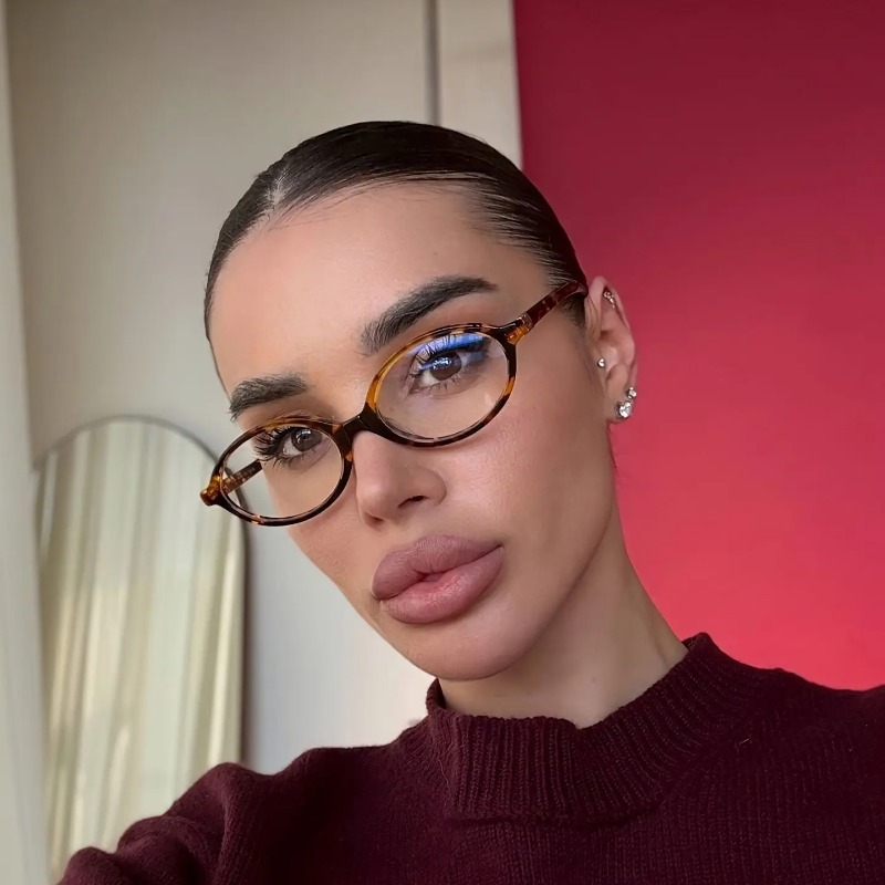 Kacamata Hitam Oval Antik Wani - Vintage Fashion Glasses ulasan dan harga