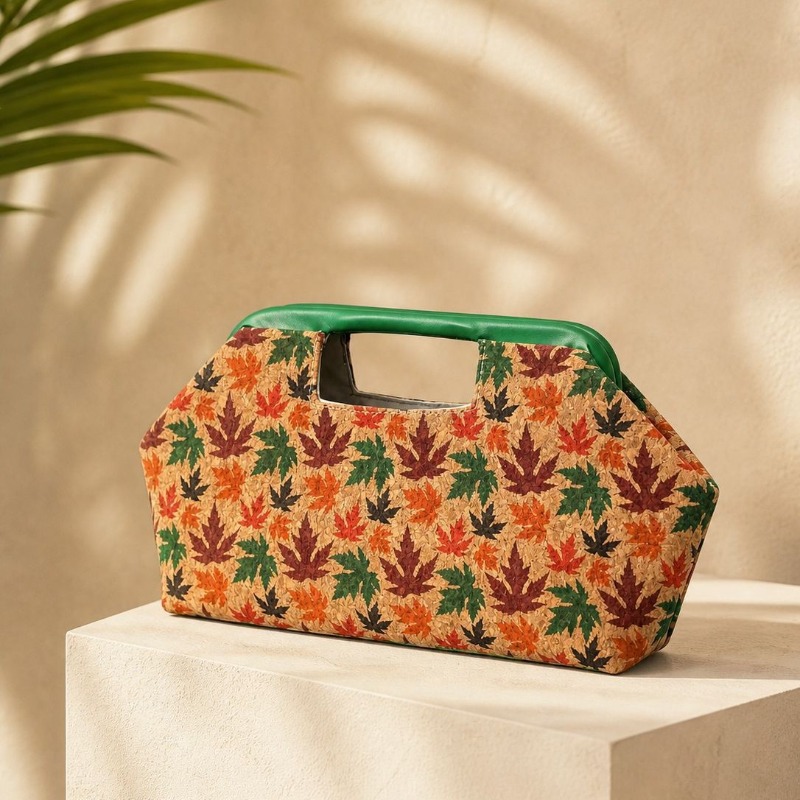 Tas Clutch Wanita Motif Daun M - Vintage Fashion Style Female ulasan dan harga