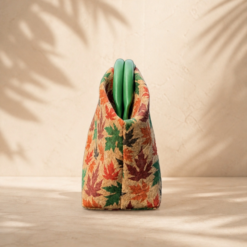 Tas Clutch Wanita Motif Daun M - Vintage Fashion Style Female ulasan dan harga