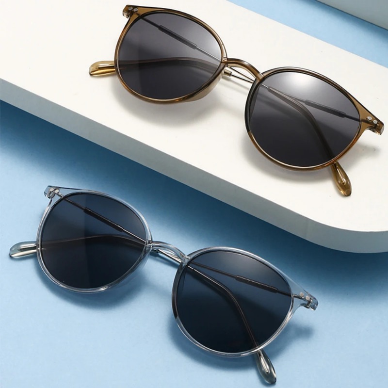 Kacamata Hitam Vintage Bulat B - Vintage Fashion Luxury ulasan dan harga