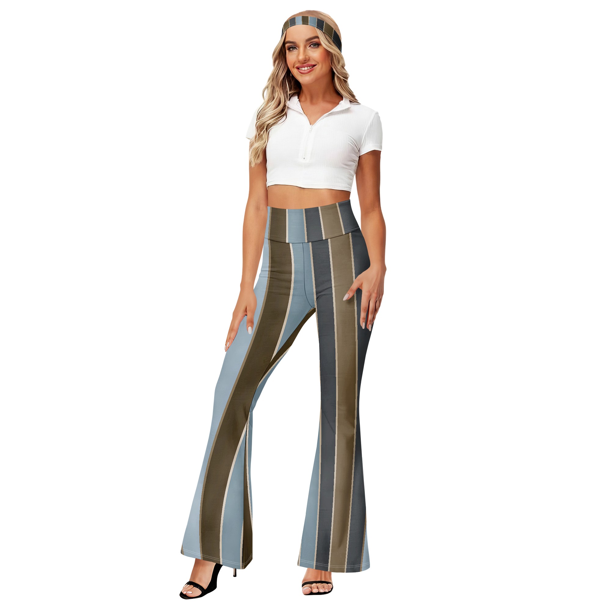 Celana Flare Pinggang Tinggi B - Wide Leg Trouser 70S ulasan dan harga