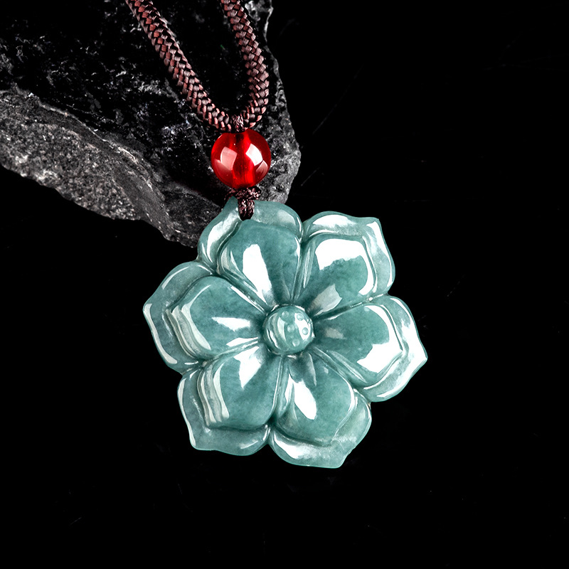 Kalung Liontin Bunga Giok Burm - Vintage Fashion Accessories ulasan dan harga