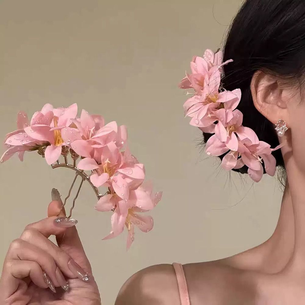 Jepit Rambut Bunga Mawar Merah - Vintage Fashion Ornaments ulasan dan harga