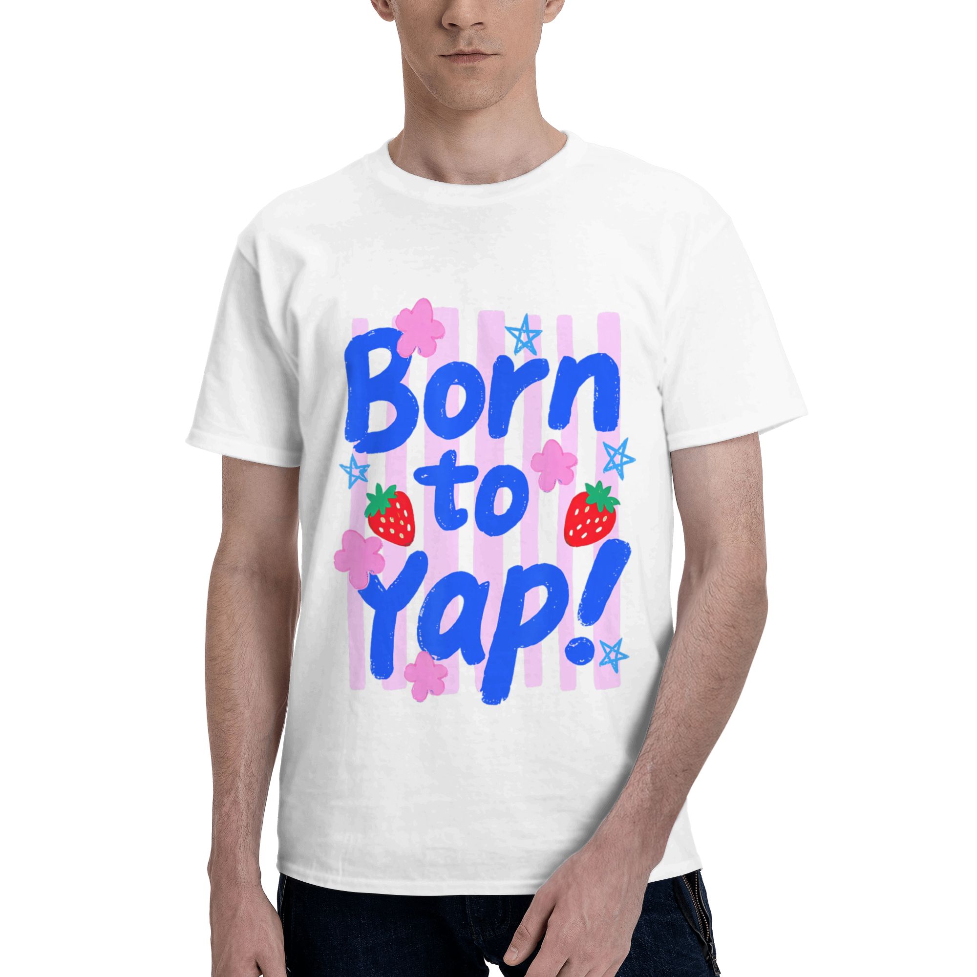 Preppy Born To Yap Stripes Luc - Vintage Fashion Gen Z ulasan dan harga