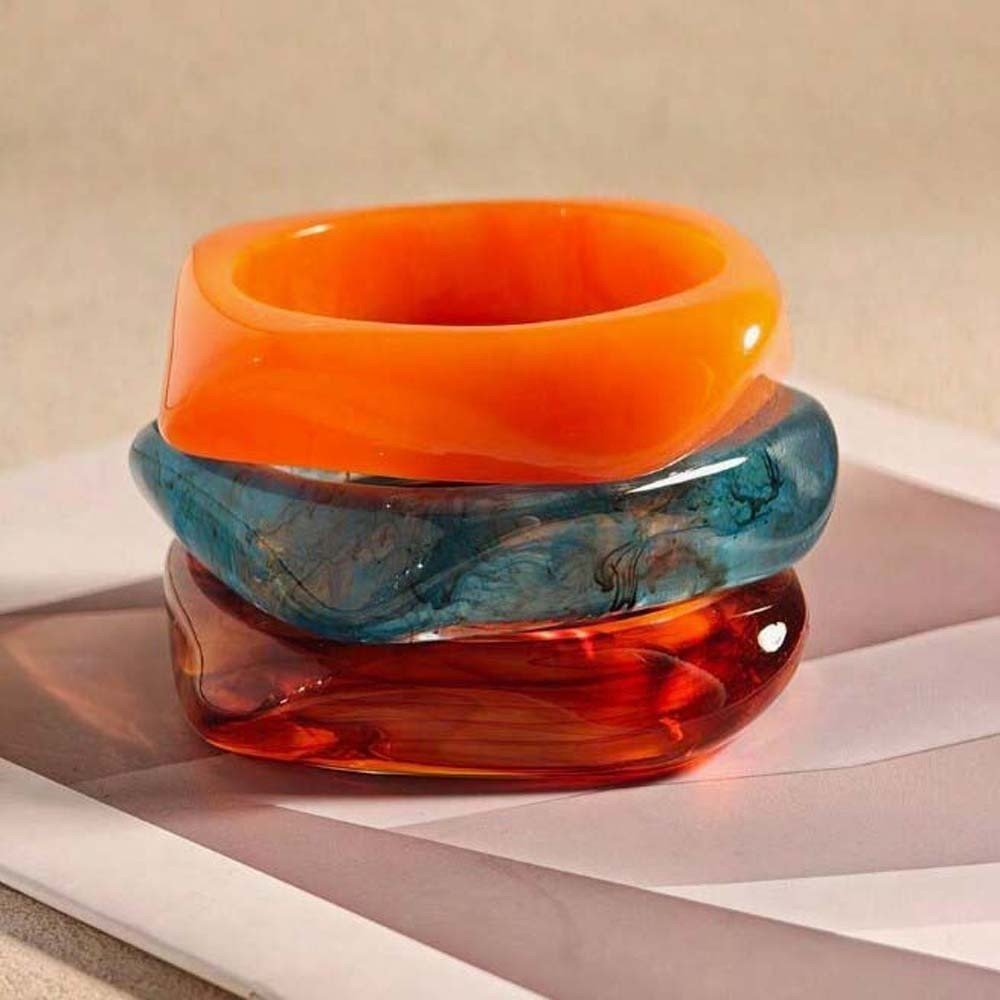 Gelang Resin Transparan, Gelan - Vintage Fashion Gen Z ulasan dan harga