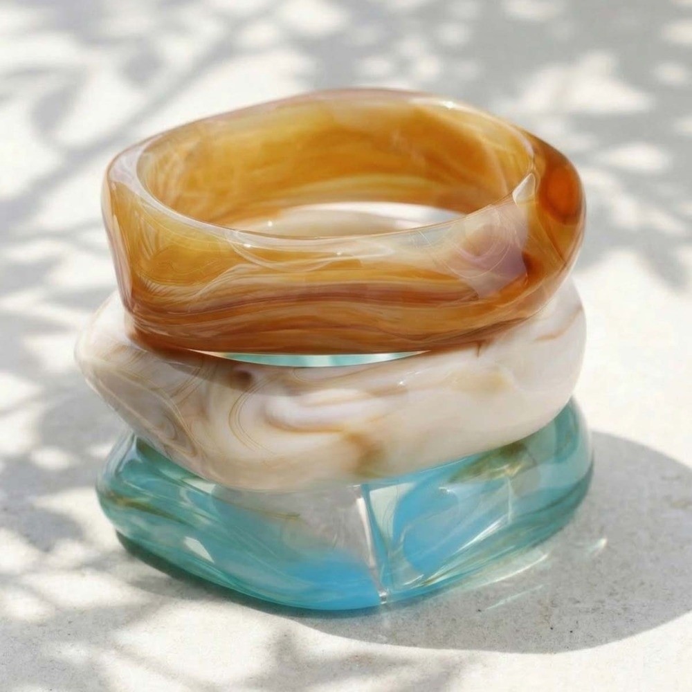 Gelang Resin Transparan, Gelan - Vintage Fashion Gen Z ulasan dan harga