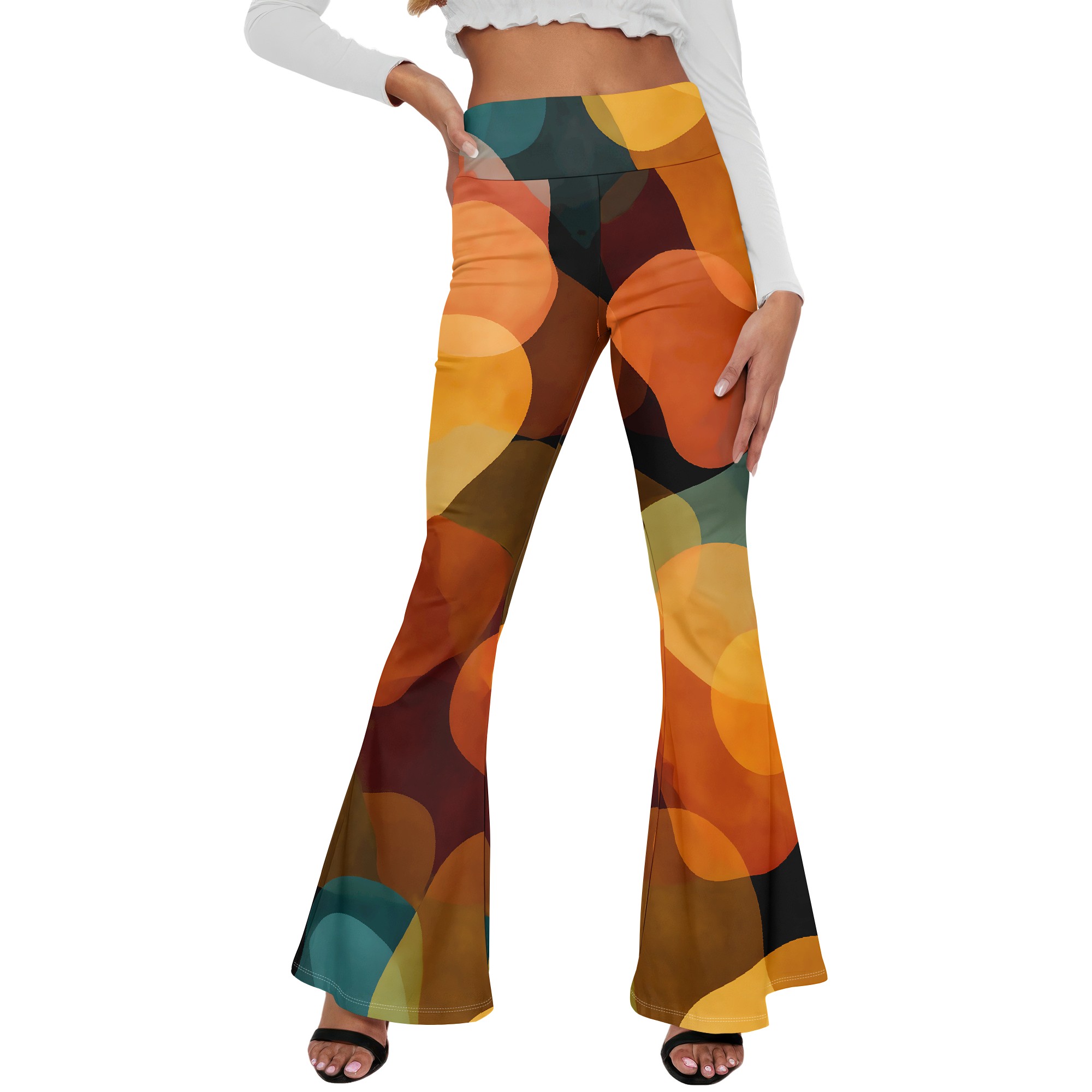 Celana Kaki Lebar Motif Retro, - Wide Leg Trouser 70S ulasan dan harga