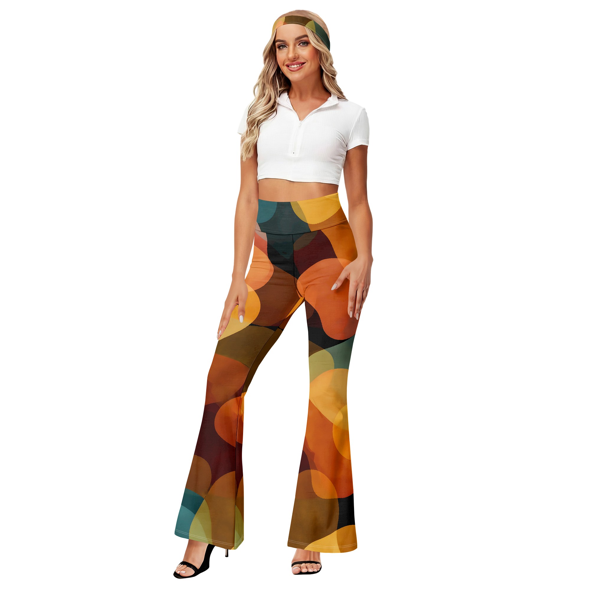 Celana Kaki Lebar Motif Retro, - Wide Leg Trouser 70S ulasan dan harga