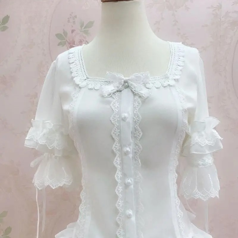 Blus Gaya Lolita Y2K Vintage W - Vintage Fashion Style Female ulasan dan harga