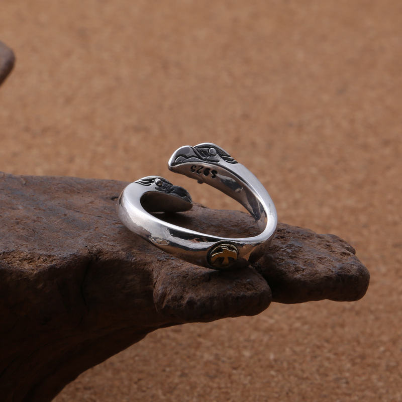 Cincin perak sterling S925 gro - Vintage Fashion Rings ulasan dan harga