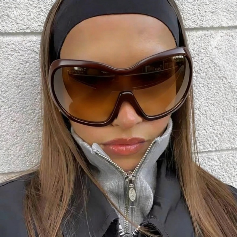 Kacamata Hitam Oversized Y2K O - Vintage Fashion Glasses ulasan dan harga