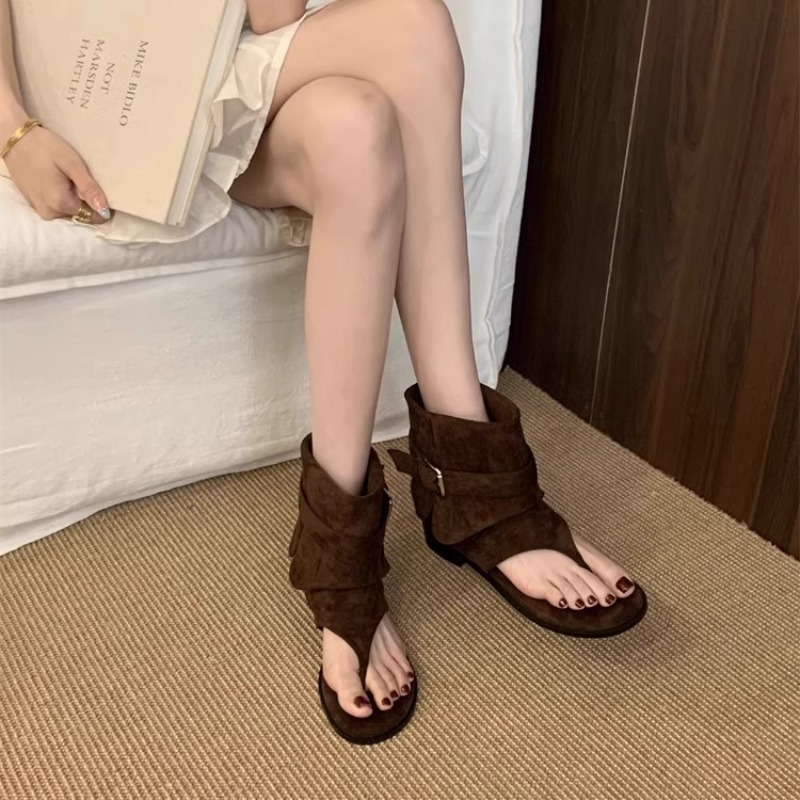 Sepatu Bot Peep Toe Wanita Mus - Vintage Fashion Luxury ulasan dan harga