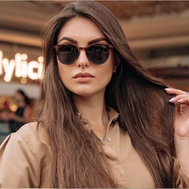 Kacamata Hitam Bulat Fashion V - Vintage Fashion Glasses ulasan dan harga