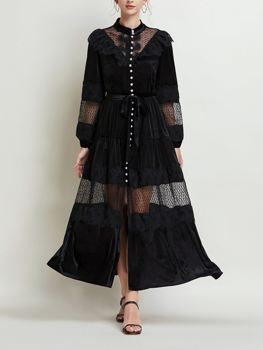 Fashion gaun pesta wanita Maxi - Vintage Fashion Runway ulasan dan harga