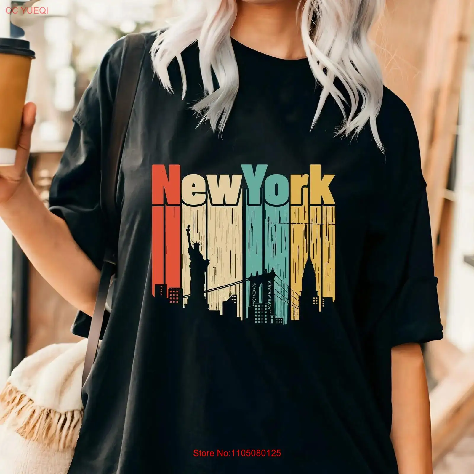 Kaos retro New York USA Travel - Vintage Fashion Nyc ulasan dan harga