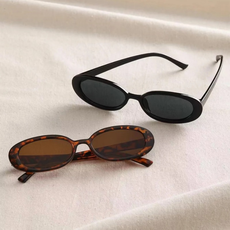 Kacamata Hitam Oval Antik Wani - Vintage Fashion Glasses ulasan dan harga