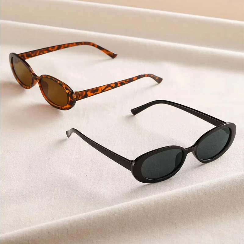 Kacamata Hitam Oval Antik Wani - Vintage Fashion Glasses ulasan dan harga